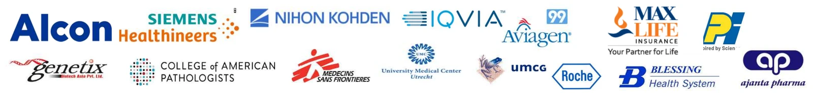 Pharma and Healthcare client logos